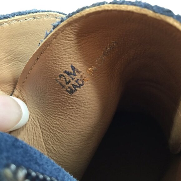 Linea Paolo Wedge Sneakers Platform Boots Booties Blue Metallic Side Zip Sz 12 - Picture 10 of 11